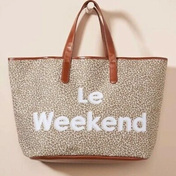 Anthropologie Le Weekend Vacation Tote Bag - Picture 1 of 6
